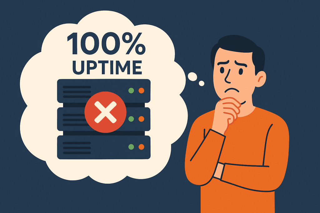 Занепокоєний користувач думає про 100% uptime та можливу відмову сервера.